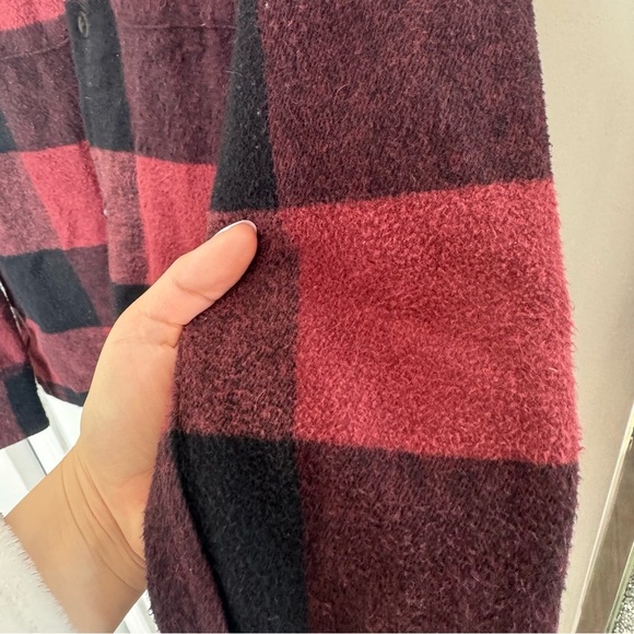 Abercrombie Red and Black Buffalo Plaid Flannel Shirt M - Picture 4 of 6